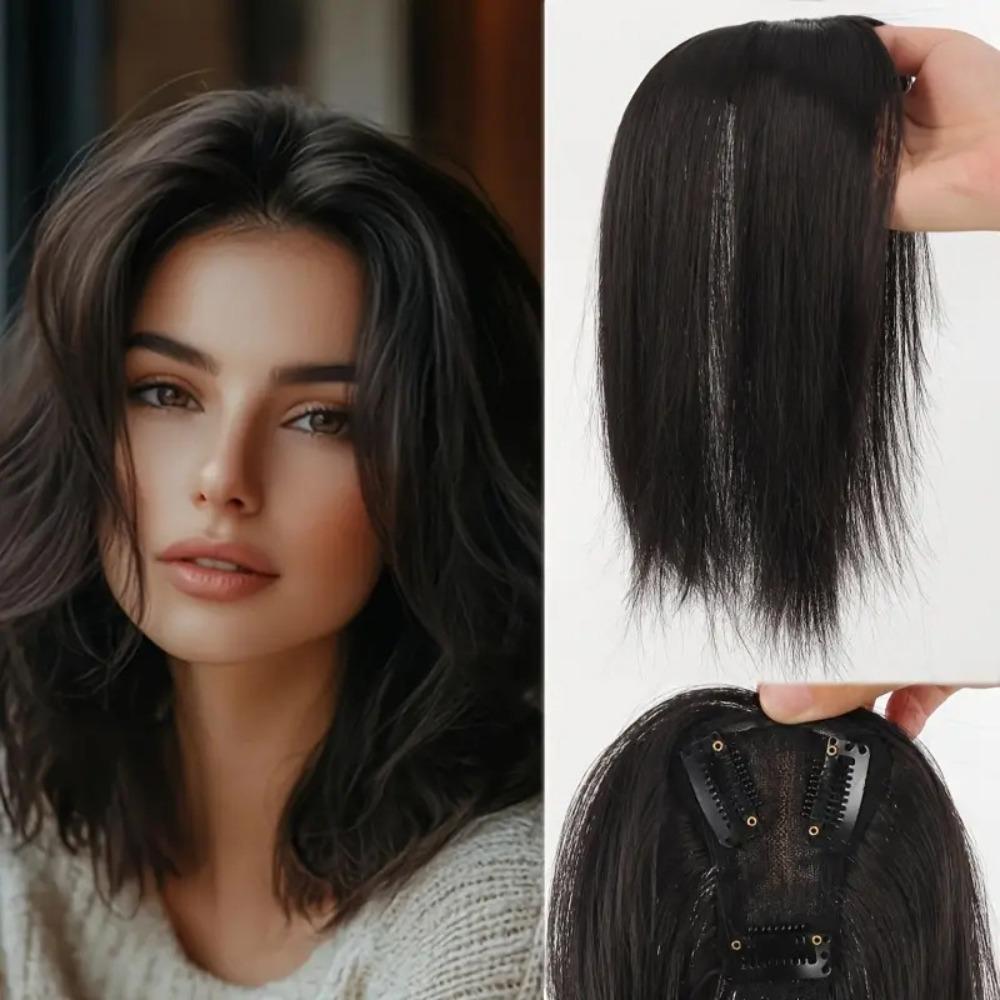 Hair Extension Synthetic Hair Bangs Middle Part Fringe Hair Pieces  for Women