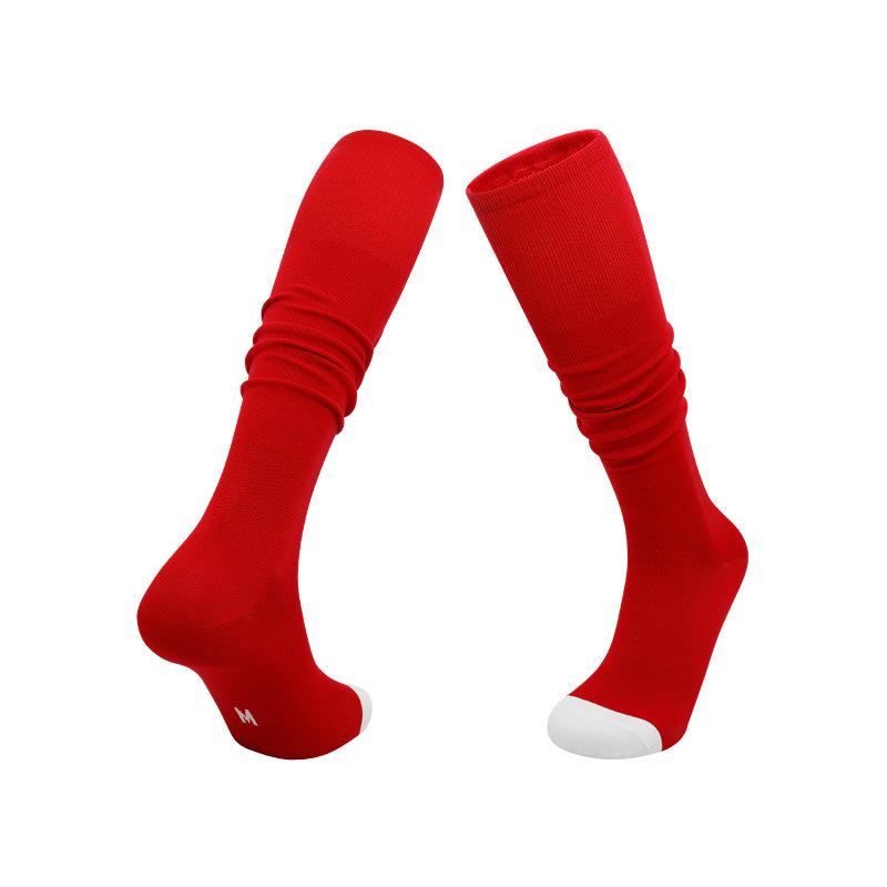 

New Professional Training Game Sports Socks Stockings Tall Rugby Softball Socks Non-Slip Sweat Absorption m size (34-38 shoe size) красный