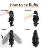 Ponytail Extension 26 Inch Claw Clip Ponytail Extension Long Wave Ponytail Extensions for Women Fluffy Natural Synthetic Hairpiece for Daily Use