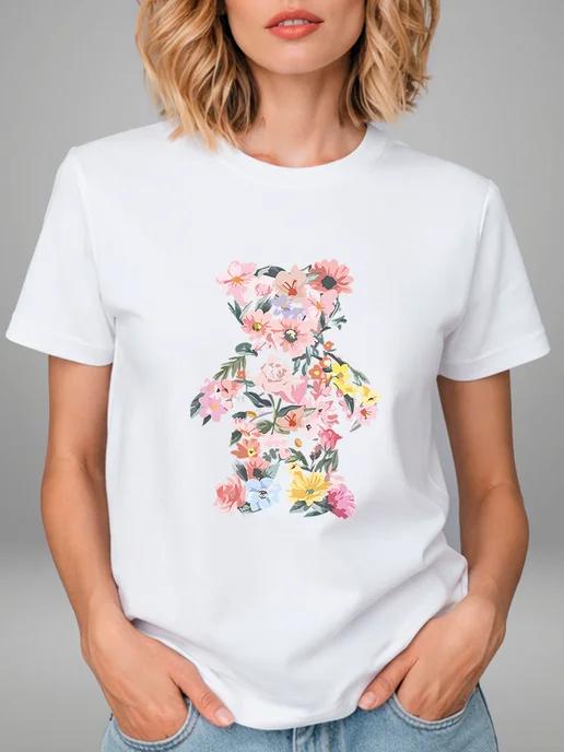 Bear print T-shirt XL
