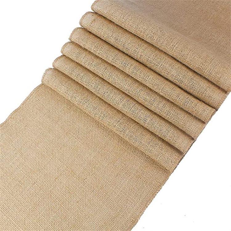 Rustic Burlap Table Runner for Cross-Border Weddings and Banquets