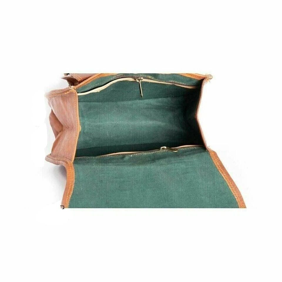 New Stock All Motorcycle Side Pouch Brown Leather 2 Side Saddle Panniers 2 Bags