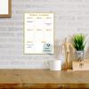 Dry Erase White Board Weekly Calendar Board, Magnetic Whiteboard for Wall,Gold Aluminum Frame Message Board,Vertical, Planner Board for Office, Home,