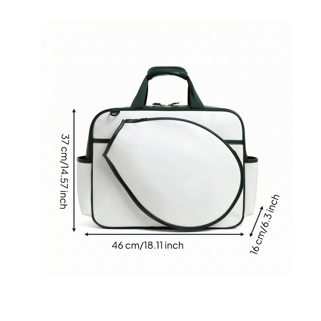 Racket Bag with Front Pocket Spacious for Club Matches, Gym Visits