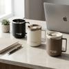 500ML 304 Stainless Steel Travel Coffee Mug Insulated Tumbler with Handle Leakproof Lid Reusable Thermal Cup Office Drinkware