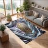 Tappeto in Flanella Stampato AC Milan Antiscivolo Morbido Poliestere Tappeto per Pavimento Tappetino Decorativo da Interno per Camera da Letto Soggiorno Divano Sala Giochi Decorazione Casa