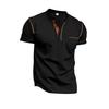 Men's Short Sleeved T-shirt Summer Youth Sports Leisure Quick Drying Stand Up Collar Pearl Cotton Polo Shirt