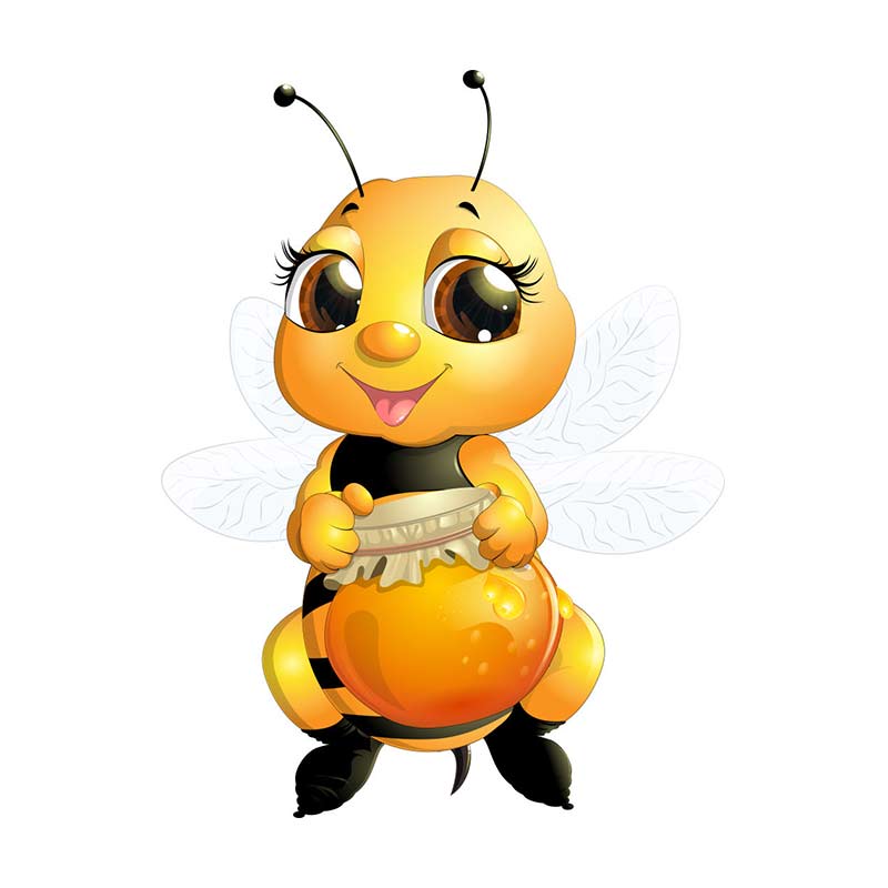 Cute Little Bee Cartoon Insect Car Stickers Waterproof Vinyl Decals Auto Body Window Decor Motorcycle Helmet Stickers M461