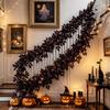 6FT Artificial Fall Leaf Vine Garland Plum Berry Neutral Mantle Fireplace Table Centerpiece Harvest