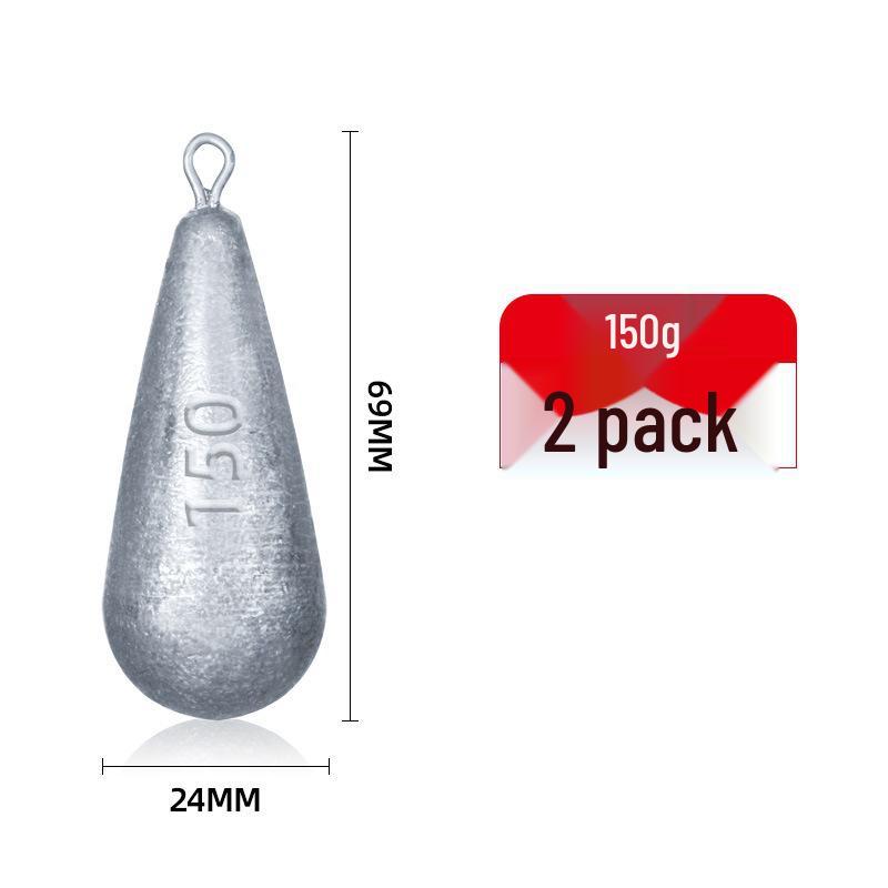 Aluminum Anti-Snagging Water-Drop Sinker for Long-Distance Off-Bottom Raft Fishing