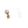 Acrylic Couple Figurine Sculpture Ornament for Lovers Anniversary Gift Clear Side Table Decor