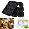Ice Cube Trays Release Silicone Diamond Shaped 6 Grids Ice Trays with Spill-Resistant Removable Lid Stackable DIY Home Ice Cube Molds with Small Funn