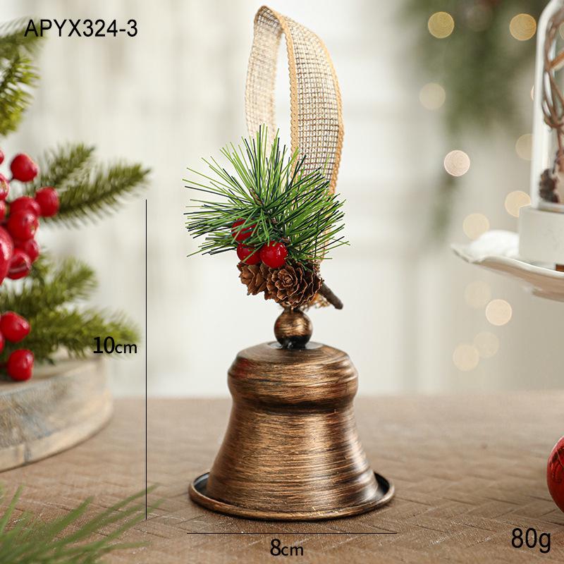 Creative Iron Trumpet Christmas Bell Ornaments