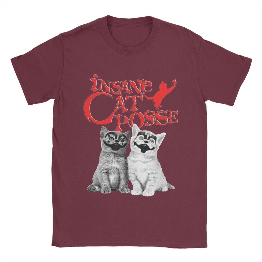 Tričko Insane Clowns Cat Posse pro muže 100% bavlna Vtipná trička s kulatým výstřihem Krátký rukáv Oblečení 4XL 5XL 6XL