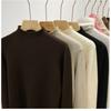 Autumn Winter Long Sleeve Semi-turtleneck Knitted Sweater Women Fashion Elegant Bottoming Shirt Pullover Warm Inner Loose Simple Top Basic Clothing