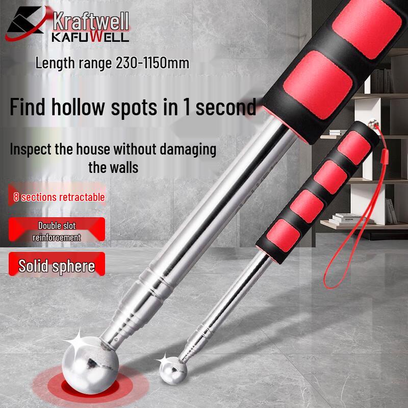 Kraft Welle Stainless Steel Telescopic Tile Inspection Hammer