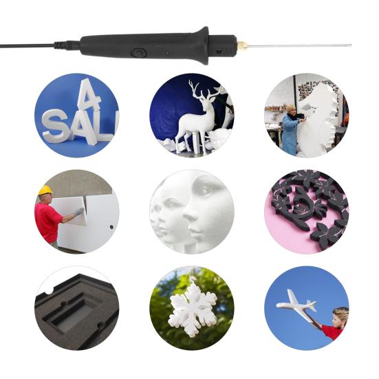 1 Set Electric Foam Cutting Pen 3 in 1 Quick Heating EU Plug 100-240V 18W DIY Styrofoam Carving Engraver Styrofoam Cutting Machine Workshop Supplies
