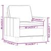 Vidaxl Armchair, Cream, 60 Cm, Upholstered In Velvet