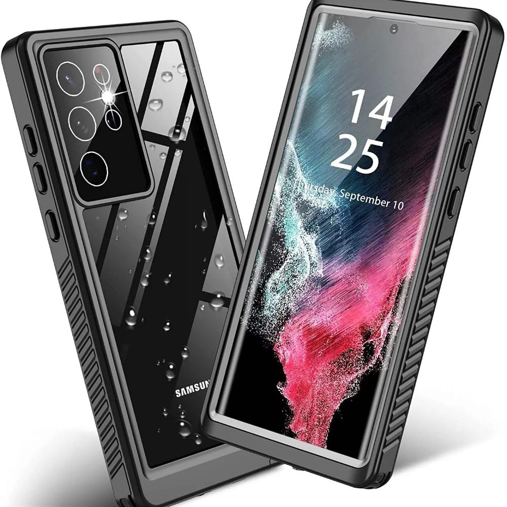 

Для Samsung Galaxy S26 S24Ultra Чехол Водонепроницаемый, S25 Ultra Водонепроницаемый Чехол Ударопрочный Подводный Чехол для Samsung S23 S24FE Coque for Galaxy S24 Plus чёрный