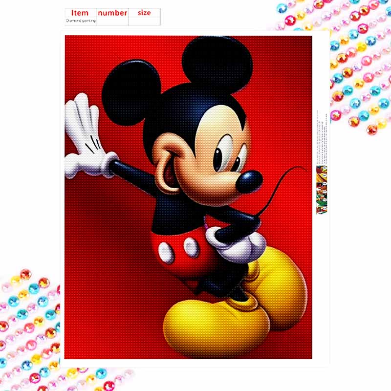 Disney DIY diamond painting 5d Mickey Mouse cartoon full drill cross stitch diamond living room bedroom decoration painting