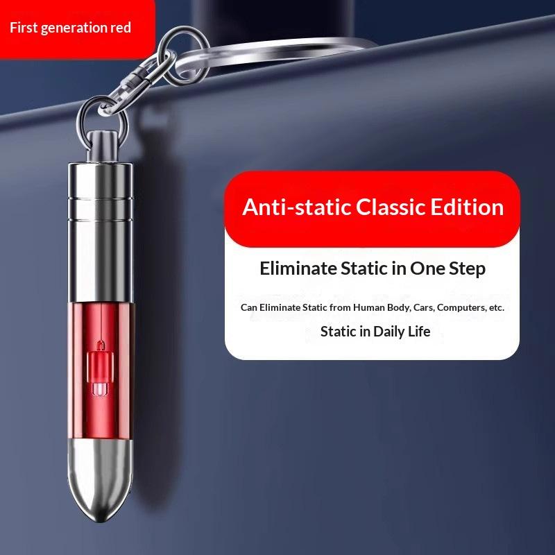 Mini Portable Anti-static Keychain Static Eliminator for Car Vehicle Body Static Shock Prevention Great Gift for New Drivers