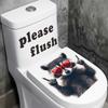 1Pcs Fuuny Glasses Raccoon Toilet Stickers Creative Toilet Covers Cartoon Waterproof Bathroom Home Decoration Posters 30 * 40cm