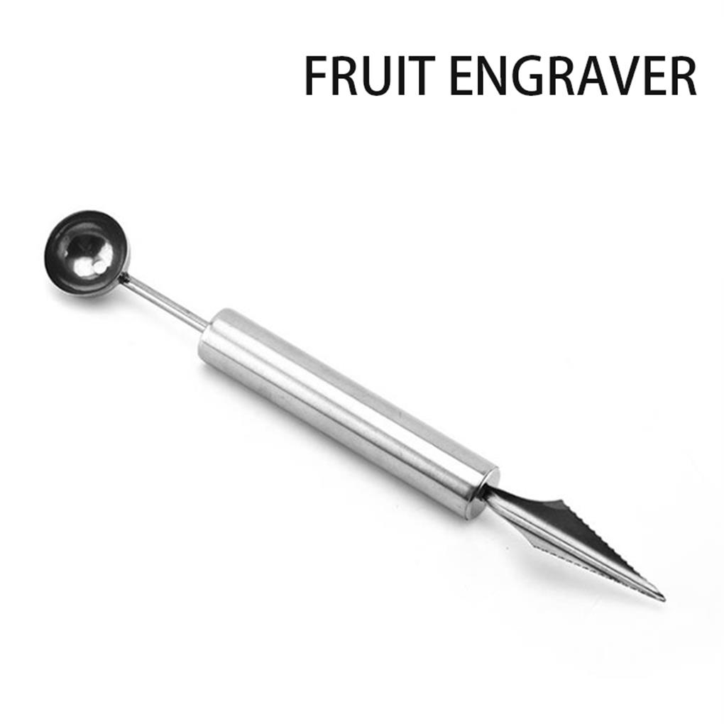 Багатоцільова ложка для вирізання кульок кавунового морозива, слайсер для фруктової тарілки, нержавіюча сталь, кухонні гаджети, інструмент для вирізання