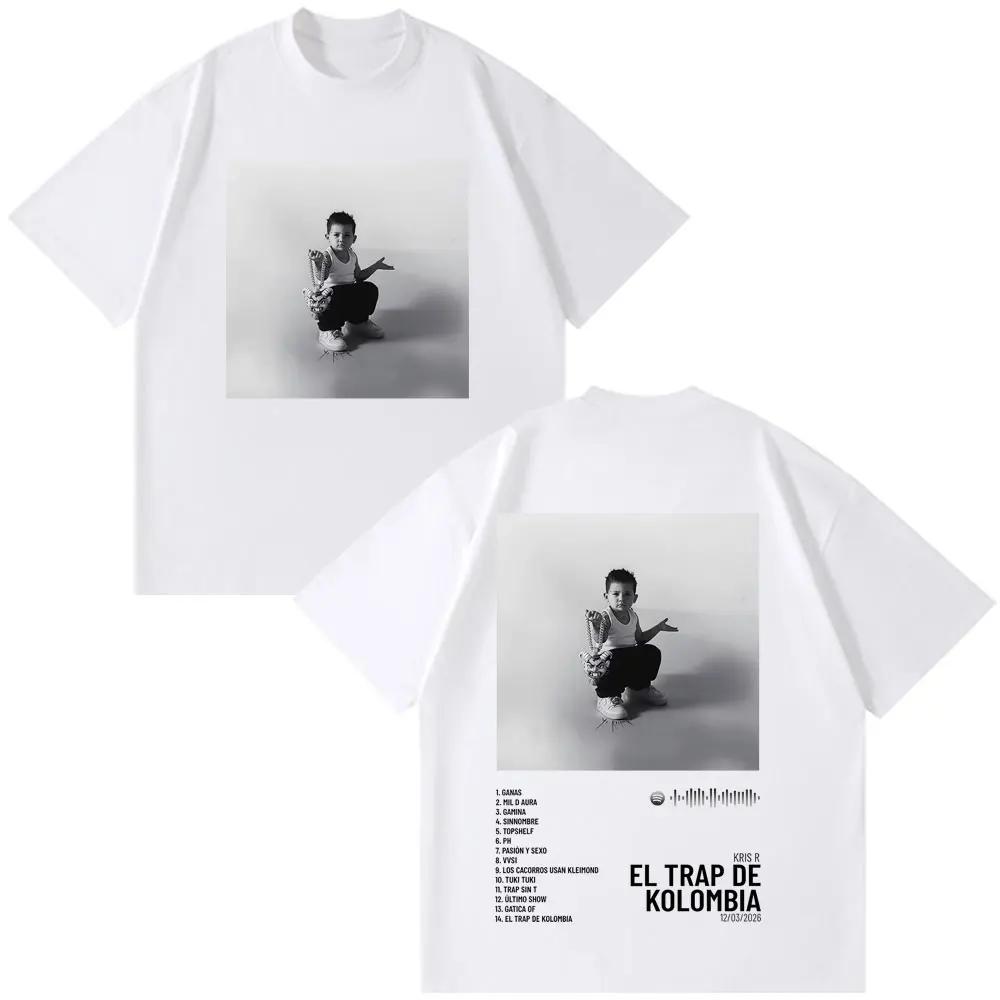 Rapper Kris R New Album 2026 Print Tshirt Unisex Women Vintage Hiphop Tshirts Summer Loose Casual Cotton Oversized Tshirts
