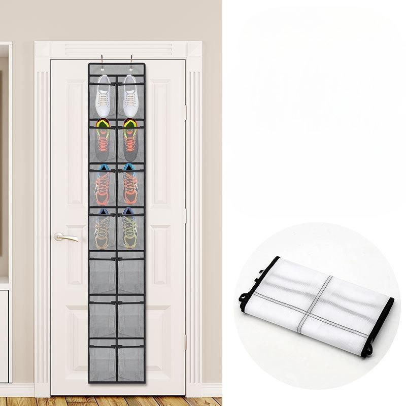Over The Door Shoe Storage Rack With 24/28 Deep Mesh Pockets, Shoe Storage Bag, Household Storage Organizer For Bedroom, Bathroom, Living Room, Home