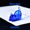 Cute Lazy Cat Statue Natural Stone Crystal Carved Healing Animal Figurine Reiki Gemstone Crafts Home Decoration Lovely Gift