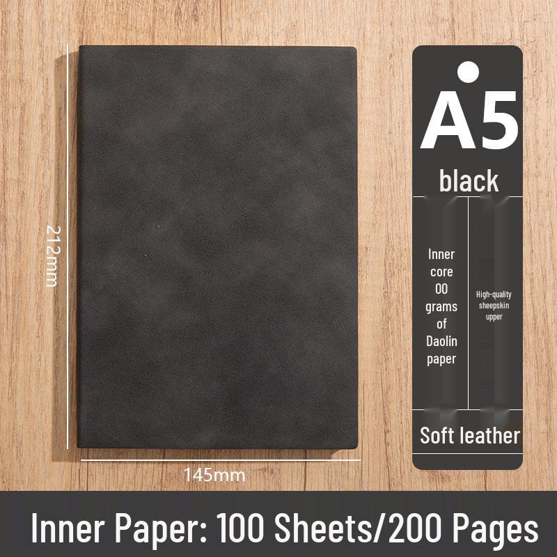 Personalized A5 Soft Leather Notebooks with Logo Printing: Custom Covers & Pages for Office Use