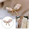 Gold Tone Butterfly Brooch Pearl Like Women Pearl Butterfly Brooch High End Lapel Pin  Necklines