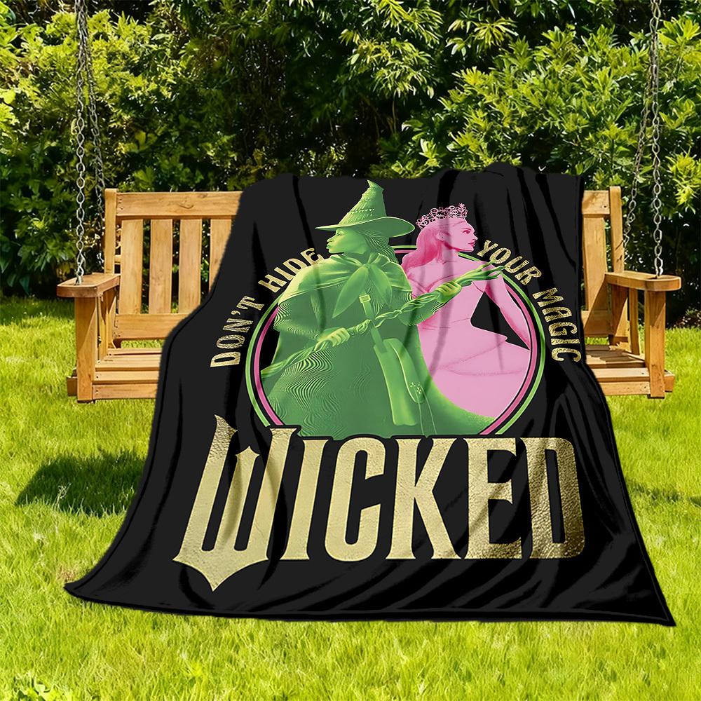 

1pc Wicked Magic Outdoor Blanket Lightweight Flannel, Soft & Warm, All-Season Use for Sofa, Outdoor, Camping, Living Room, Office126 130cmx150cm