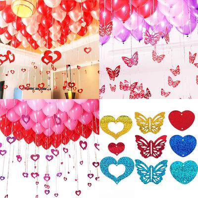 Birthday DIY Wedding Party 50PCS/Set Paillette Pendant Heart Butterfly Decorations 100PCS/1Set