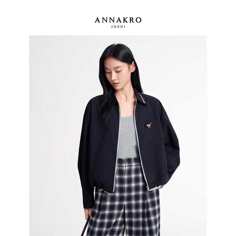 Women s Commuter Brooch Lapel Zipper Jacket M