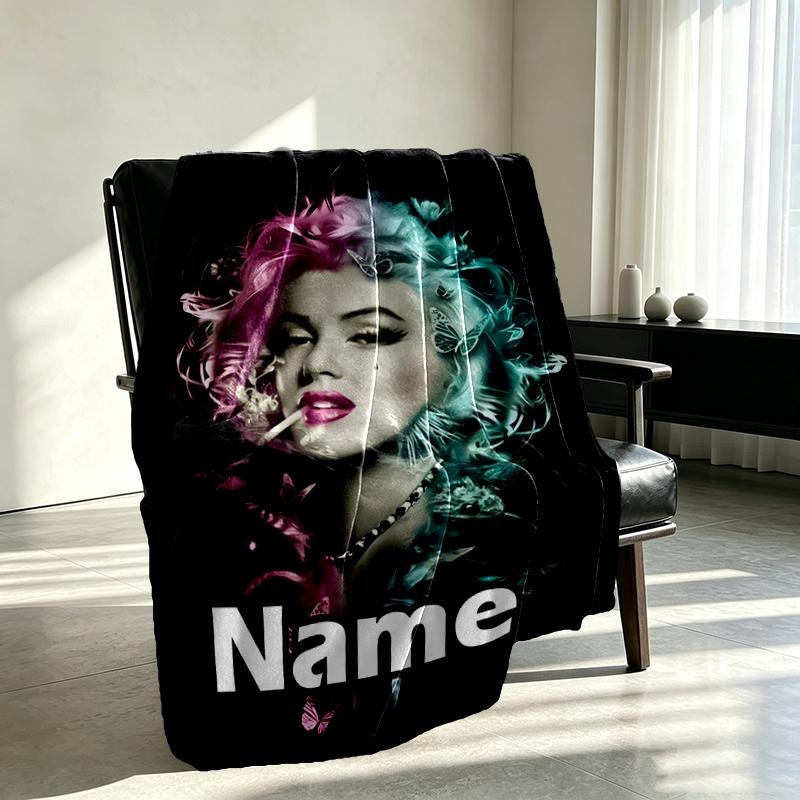 Custom Name Personalized Singer Print Blanket, Home Decor, Bedroom, Sofa, Camping, Couch, Gifts for Birthday Christmas