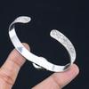 925 Silver Pear Natural Larimar Wife Throat Chakra Wedding Trendy Bangle Jewelry