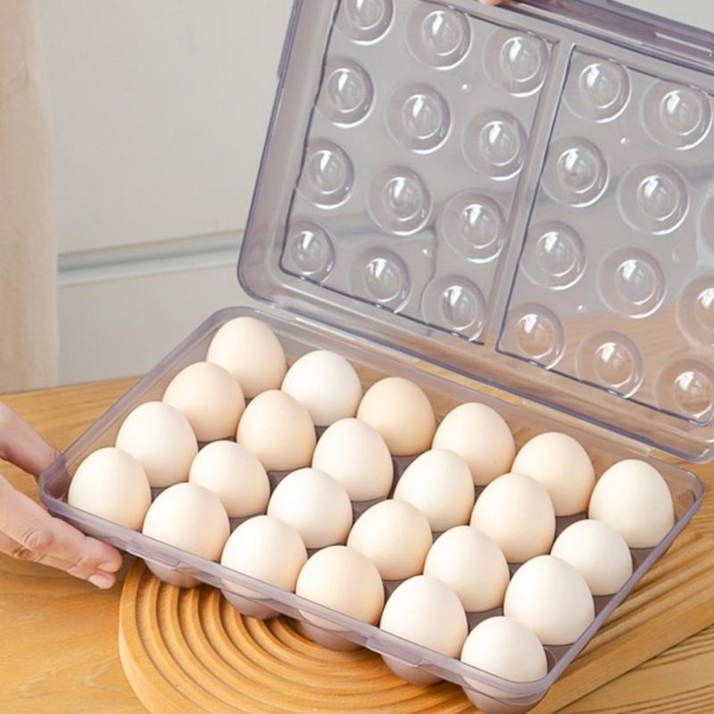 Clear Eggs Holder For Kitchen Storage Clear Plastic Container Organizers With Easy Cleaning Design Kitchen Eggs Tray