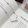 Sterling Silver Pearl & Zirconia Necklace - Elegant, Luxurious, Versatile Clavicle Chain for Women.