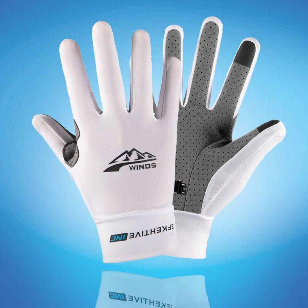 Breathable Sunscreen Ice Silk Gloves Anti-Sunburn Summer Sunscreen Gloves  Running