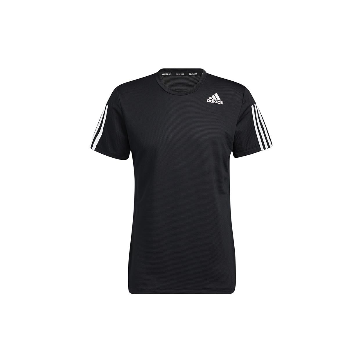adidas Aero3s Tee Pb Stripe Sports Short Sleeve Black Men s GQ2159 S