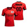 Südkorea Geometrisches Muster Fußballtrikot Personalisiert DIY Name Nummer Kurzarm Sport T-Shirt Taegeukgi Flagge Fußball Top