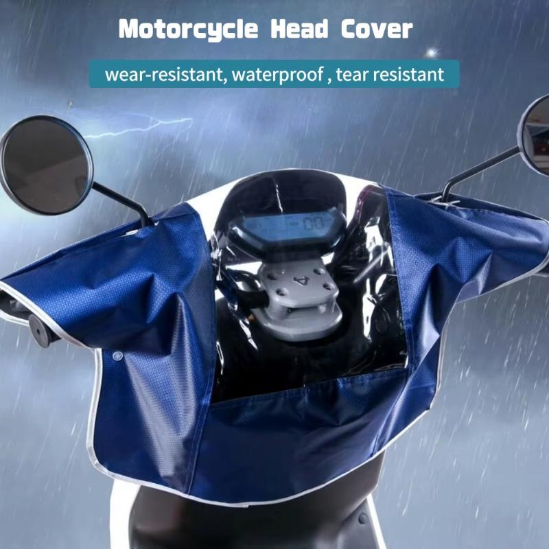 Electric Scooter Dashboard Rain Cover Transparent Window Zipper Waterproof Dustproof For E Bike Daily Commuting Riding