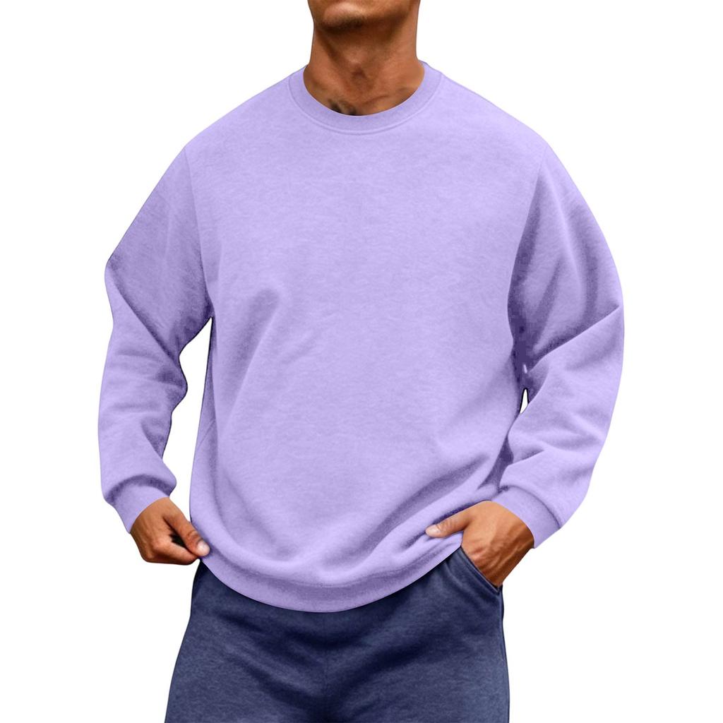 Herren Sweatshirt mit Rundhalsausschnitt und langen Ärmeln, lässiger Pullover für den Alltag