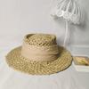 Internet celebrities ins wind French concave hat salmon woven straw hat travel vacation beach shade British top hat