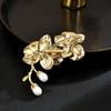 High-end light luxury freshwater pearl enamel color flower brooch high-end corsage pin niche dress accessories women