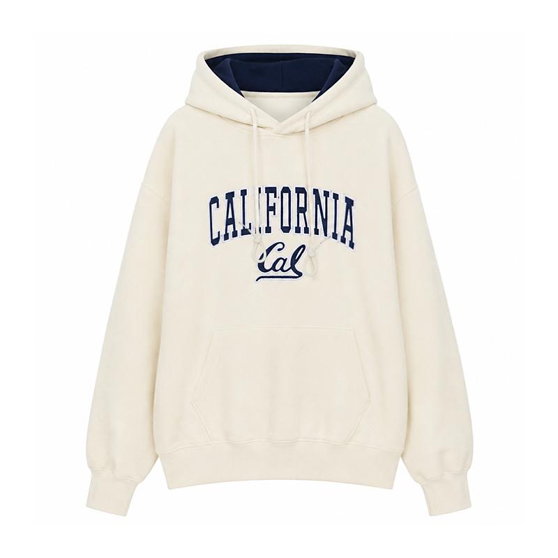 SELLY'S Lettering Contrast Pocket Hoodie_I6C-Cts002