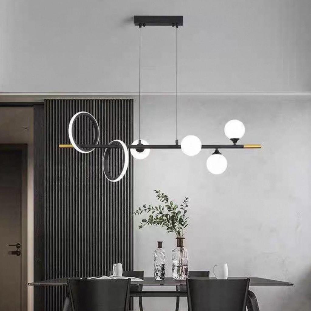 Nordic Postmodern Minimalist LED Glass Pendant Light for Dining Table