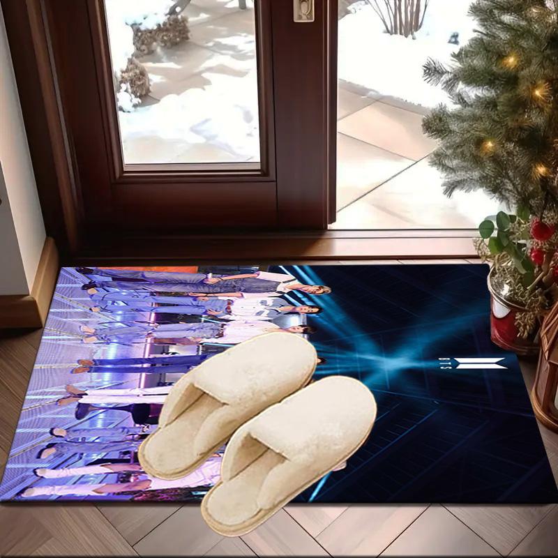 Kpop Group Portrait Carpet, Chair Rug,Rug for Office Bedroom Living Rooms, Doormat Decor Fan Gift Christmas Gift
