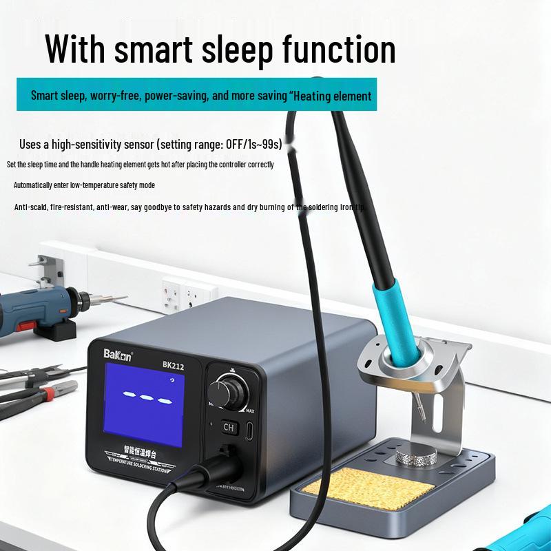 BaKon BK212 Smart Digital Soldering Station with Automatic Sleep Function and Constant Temperature Control